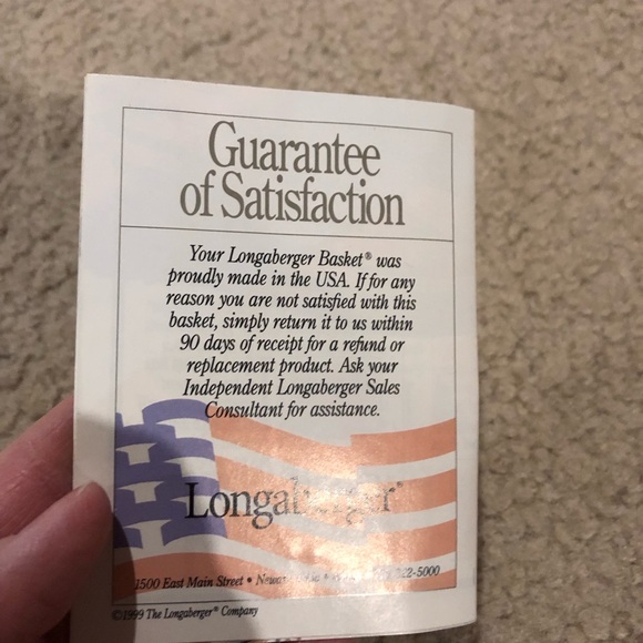 Vintage Longaberger 1999 Collectors Club Basket w/ 2 fabric liners-plastic liner - Picture 8 of 14